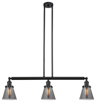 Innovations Lighting 213-Bk-S-G63-Led 3 Light Dimmable Led Island Light