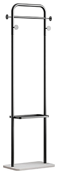 66" Modern Freestanding Rail Cloth Rack with Marble Base