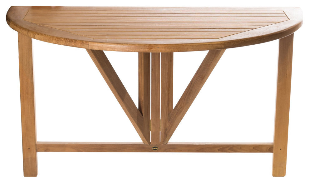 Teak Folding Balcony Table - Semi Round 48" (120 cm)