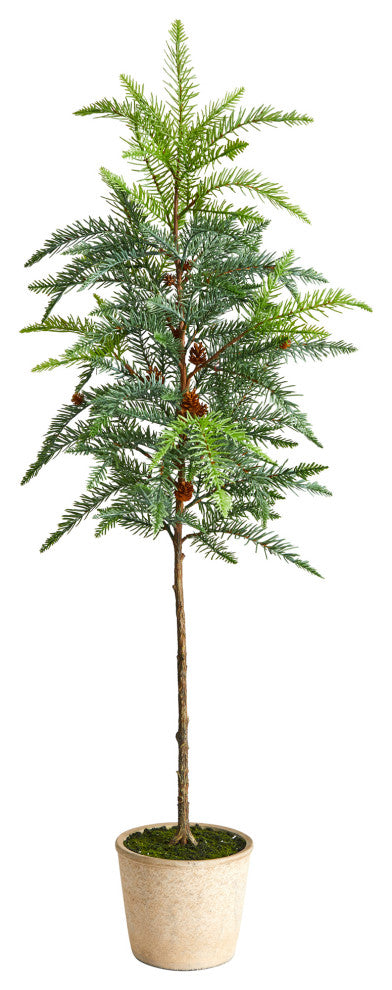 3.5' Winnipeg Artificial Pine Tree, Decorative Planter