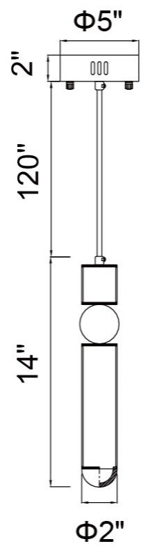 Chime LED Mini Pendant With Polished Nickel Finish