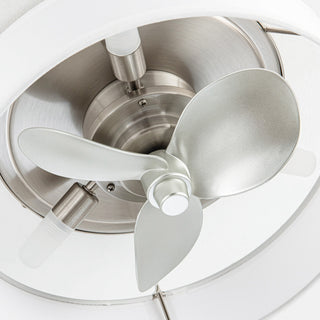 Whose Lamp 12.6" Modern Sand Nickel Small Flush Mount Ceiling Fan