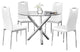 Beverly 5-Piece Round Glass Dinette Set, White