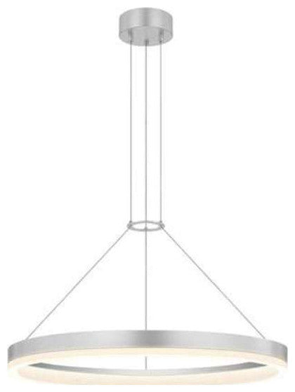 Sonneman 2315 Corona 24" LED Pendant - Bright Satin Aluminum