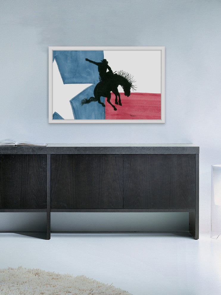 "Iconic Texas" Framed Painting Print, 18"x12"