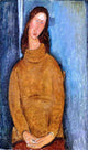 Amedeo Modigliani Jeanne Hebuterne in a Yellow Jumper Wall Decal