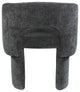 Emmet Boucle Fabric Dining Chair / Accent Chair, Black, Chenille Fabric