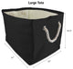 Paper Bin Stripe Eggplant Rectangle Large 17"x12"x12"