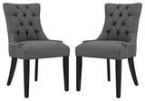Gray Regent Dining Side Chair Fabric Set of 2