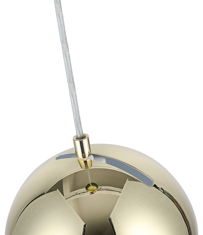 CHLOE Lighting Ironclad Contemporary 1-Light Mini Pendant, Plated Gold