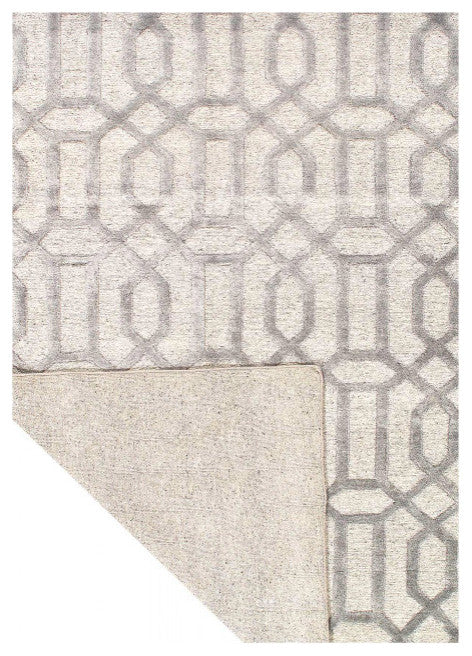 Gray Color Hand Knotted Modern Rug 6'x9'