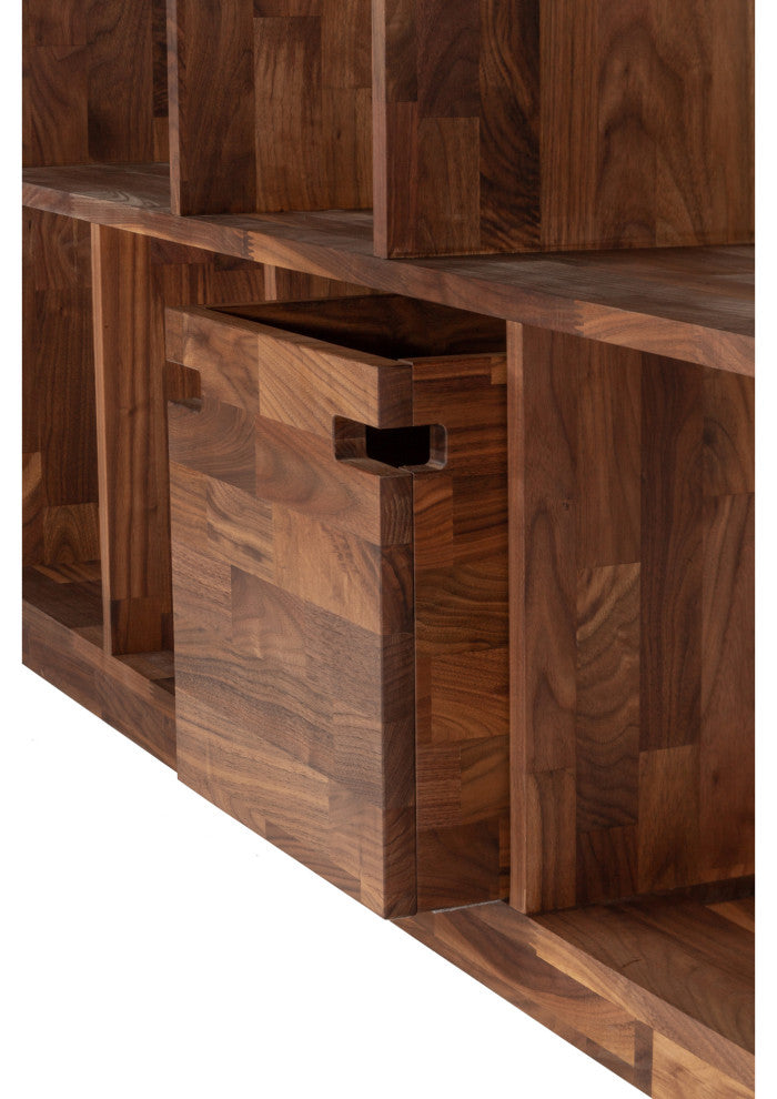 Zuma Wood Storage Box, Solid Walnut, Natural Finish