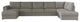 ANTONIO MAXI Sectional Sleeper Sofa, Right corner, Beige