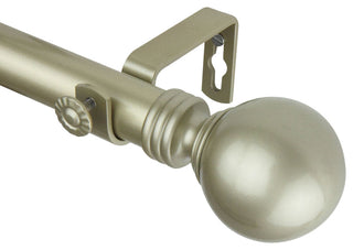 Globe 1" Curtain Rod, Light Gold, 160"-240"