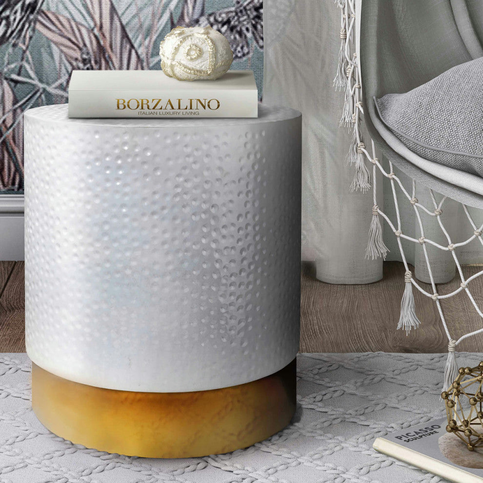 Dimple Hand Hammered Side Table