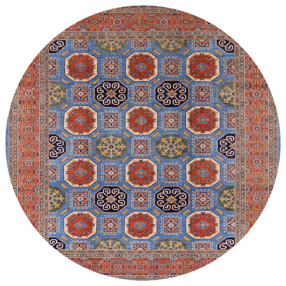 Ahgly Company Indoor Round Mid-Century Modern Area Rugs, 5' Round
