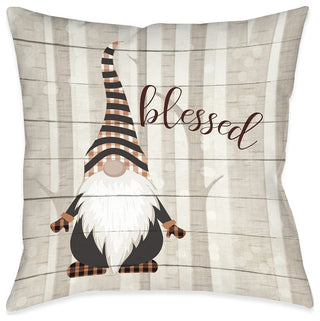 Laural Home Blessed Gnome 18" X 18" Indoor Decorative Pillow