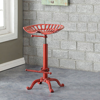 Adjustable Tractor Seat Stool, Red