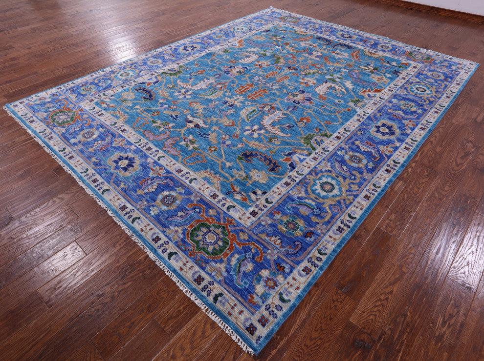 9' 1" X 11' 11" Hand Knotted Persian Fine Serapi Wool Rug - Q15844