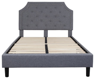Full Platform Bed-Light Gray