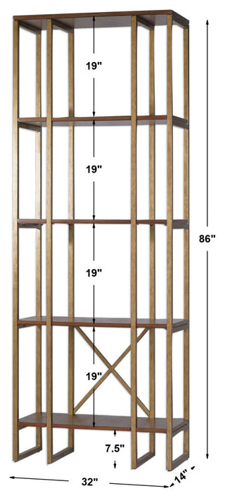 Uttermost Karishma Antique Gold Etagere