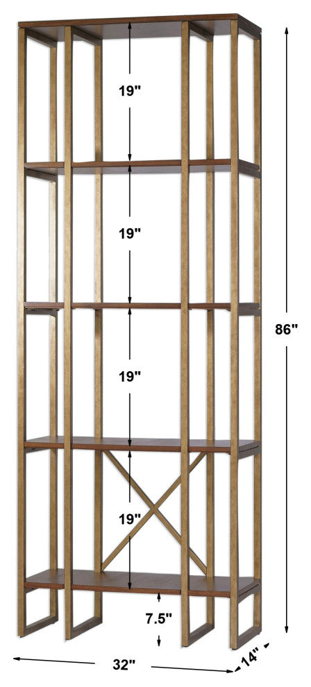 Uttermost Karishma Antique Gold Etagere