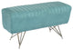 Rectangular Velvet Bench MAILE in Dusty Teal