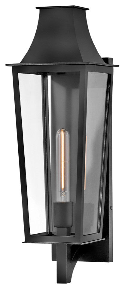 Hinkley Georgetown Large Wall Mount Lantern, Black