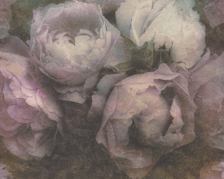 Floral Textured Wallpaper Featuring Peonies, 373922