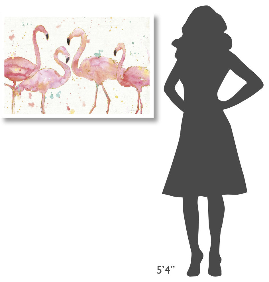 "Flamingo Fever I" Digital Paper Print by Anne Tavoletti, 38"x26"