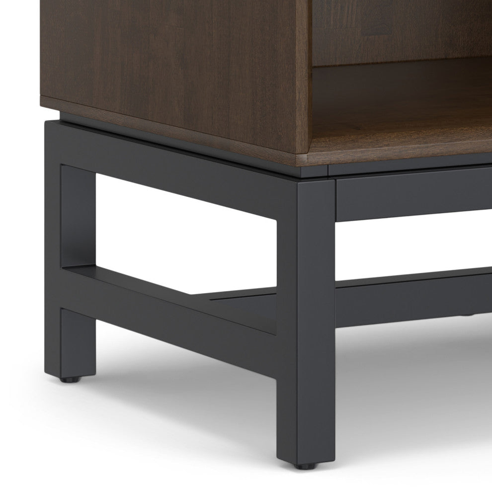 Banting Solid Hardwood Mid Century Nightstand, Walnut Brown