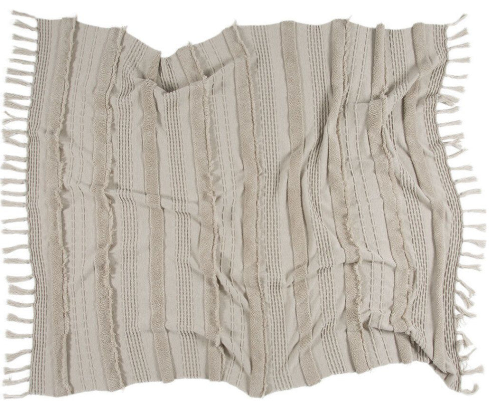 Knitted Air Blanket, Dune White