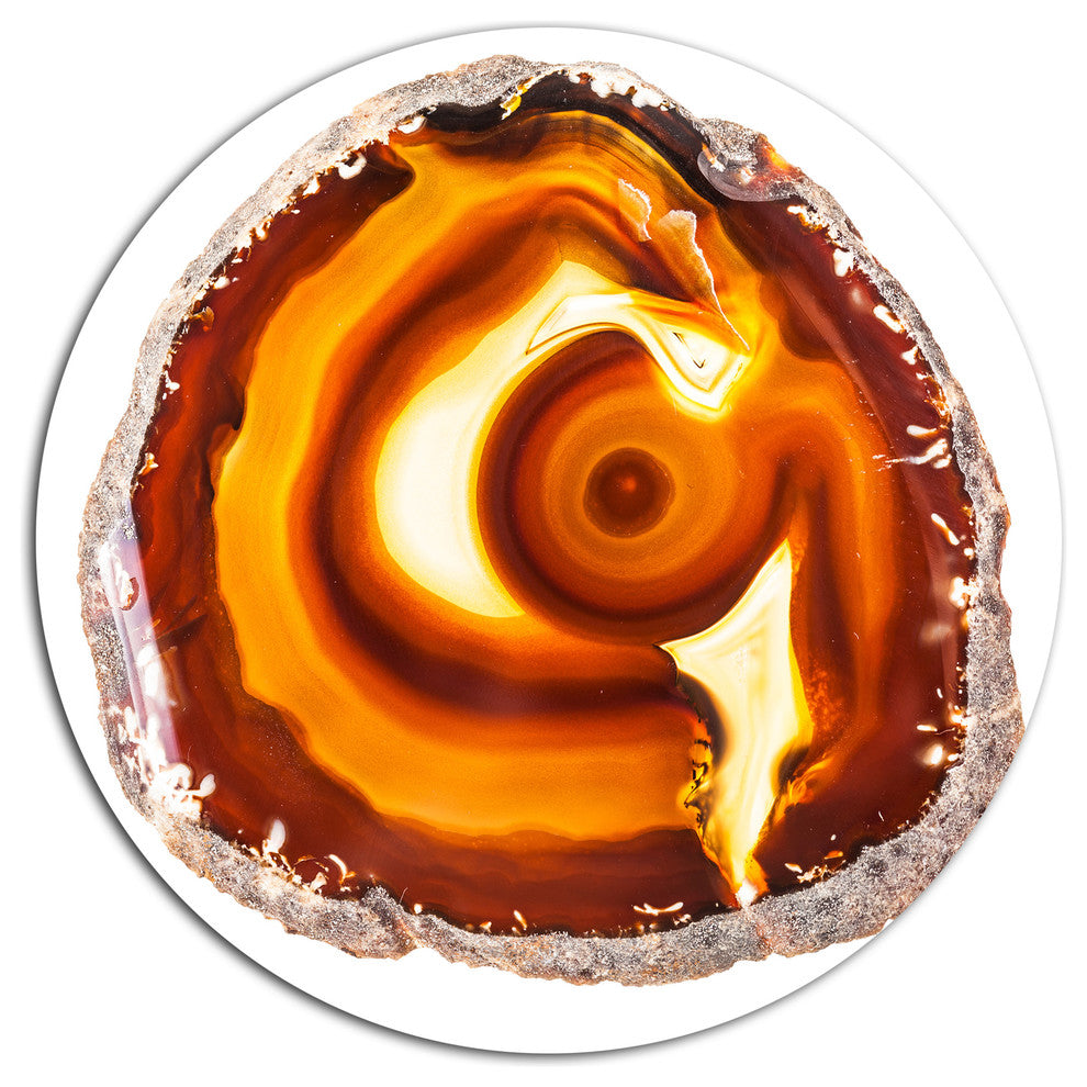 Vibrant Agate Geode Slice, Abstract Round Wall Art, 23"