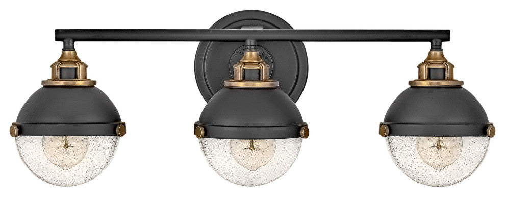 Hinkley Lighting 5173 Fletcher 3 Light 25"W Bathroom Vanity Light - Black