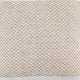 Ivory and Jute Interwoven Bordered Throw Pillow