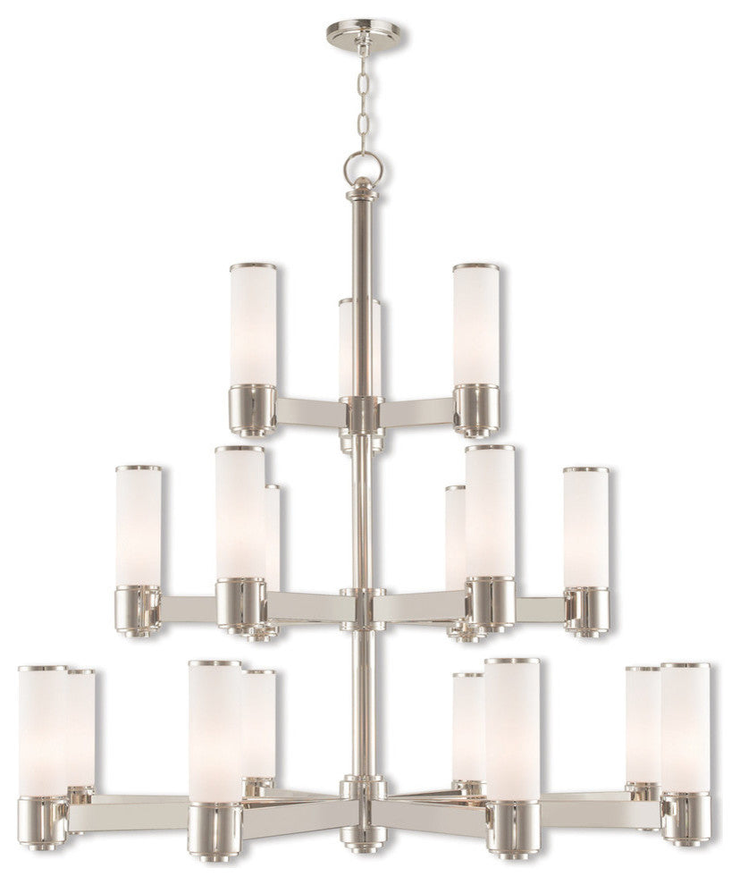 Weston Foyer Chandelier, Polished Nickel