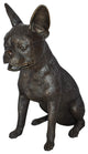 Boston Terrier Dog Happily Sitting Bronze Statue Size: 7" x 13" x 17"H