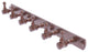 Carolina 6 Position Tie and Belt Rack, Antique Copper