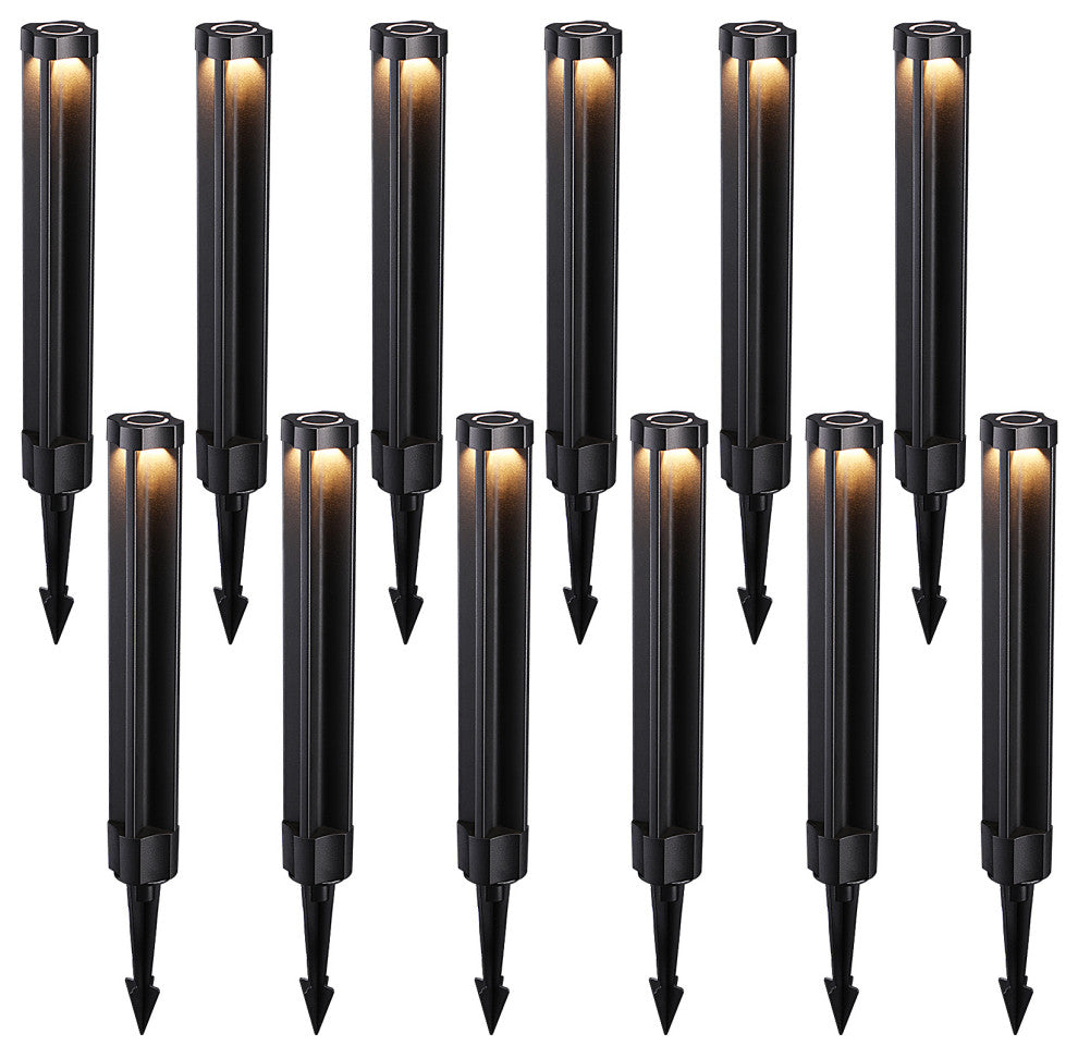 LEONLITE 12-Pack 4W 12V Low Voltage LED Landscape Pathway Lights