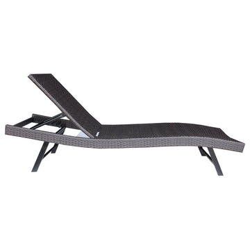 Set of 4 Faro Chaise Lounge - Dark Brown