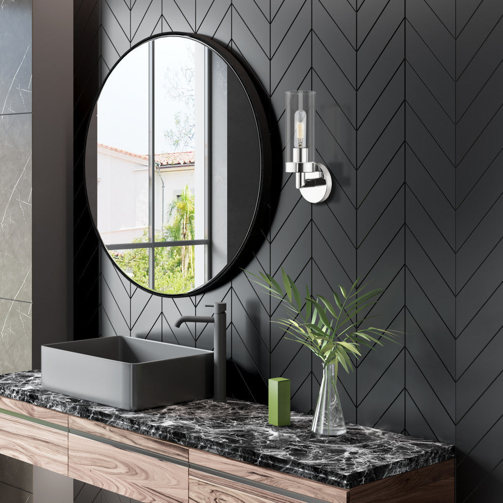 Ludlow 1 Light Polished Chrome ADA Single Sconce