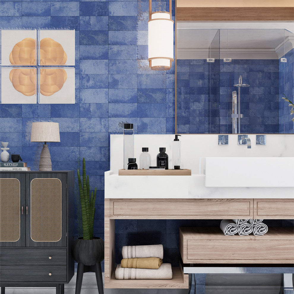 Myst Blue Lava Ceramic Wall Tile