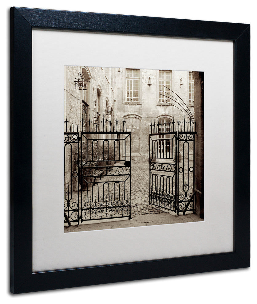 Alan Blaustein 'Avignon II' Art, Black Frame, White Mat, 16x16