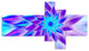 Exotic Blue Flower Petals, Floral Canvas Art Print, 60"x32", 5 panels