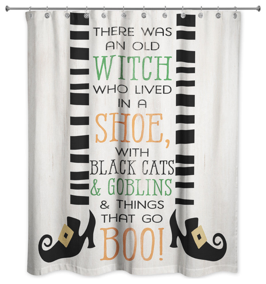 There was an Old Witch 71x74 Shower Curtain