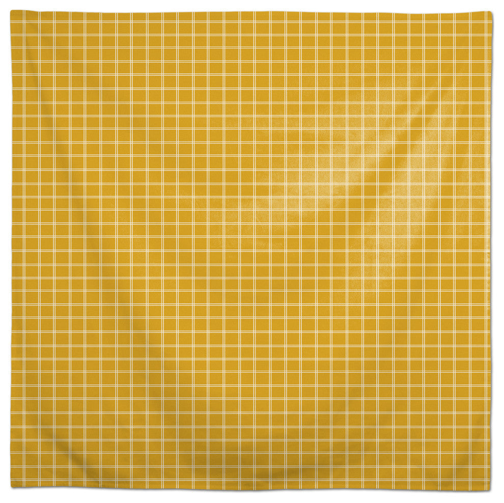 Line Grid Yellow 58x58 Tablecloth