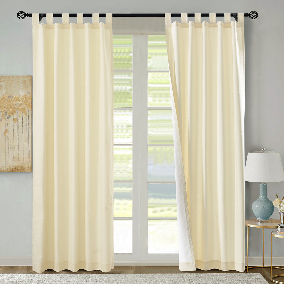 Weathermate Tab Top Wide Panel Pair 80 x 84 in Natural