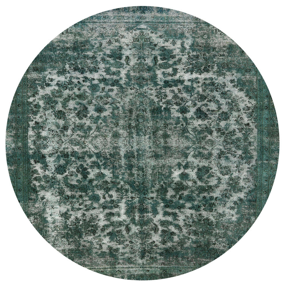 Ahgly Company Indoor Round Mid-Century Modern Area Rugs, 5' Round