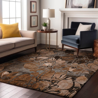 Premium Machine Washable Mayfield AMF558 Paprika 8' x 10' Rug