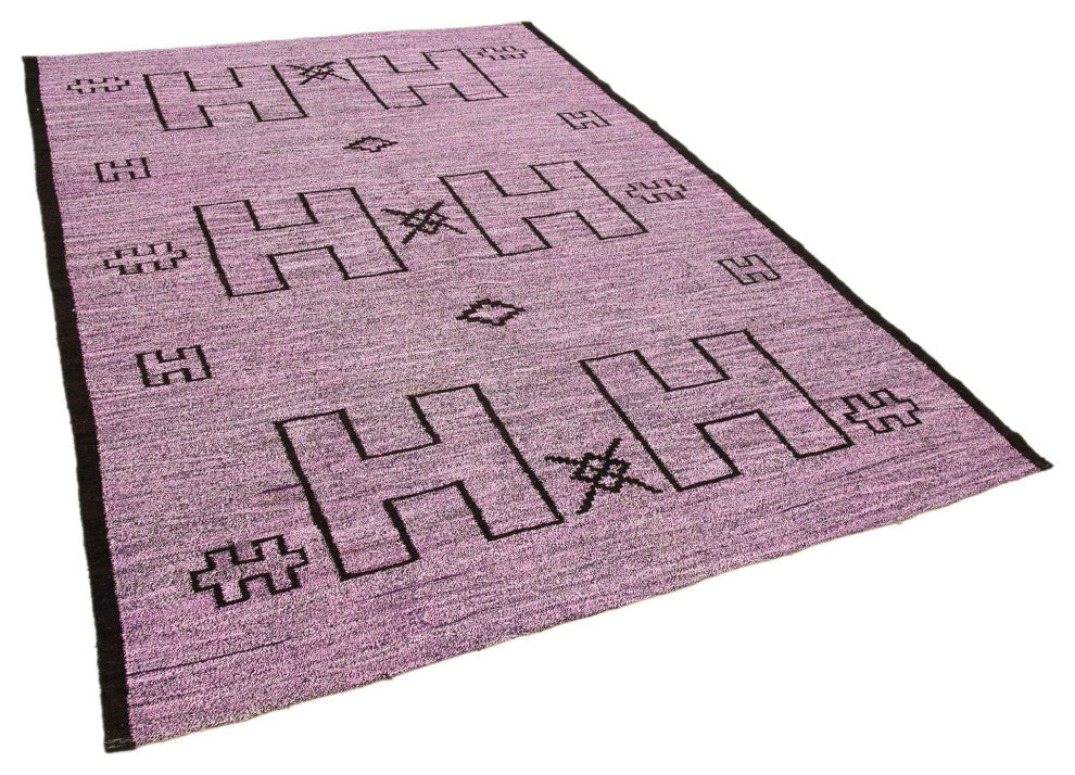 Rug N Carpet - Hand-knotted Turkish 6' 3'' x 8' 11'' Unique Wool Kilim Rug
